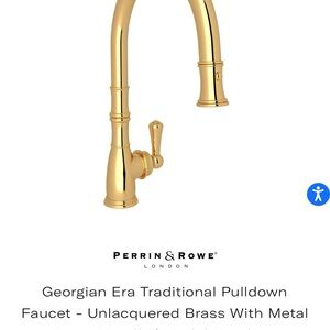 Gold Traditional Pulldown Faucet